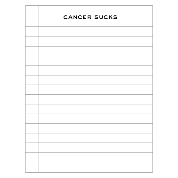 Cancer Sucks Notepad